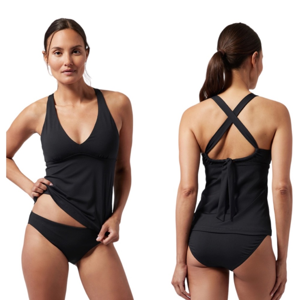 Athleta Plunge Boho Beachy Swim Tankini Tank Swimsuit NWT